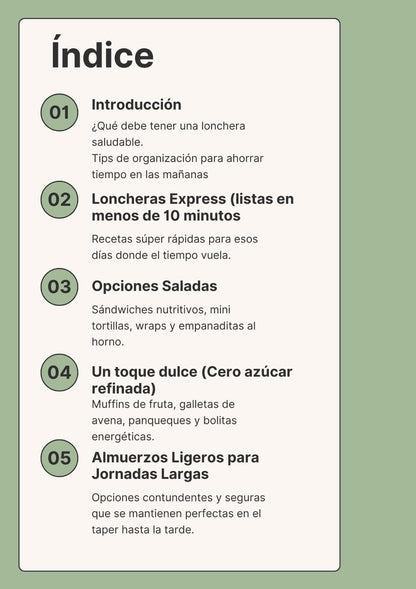 Recetario Premium: Loncheras Saludables 2026